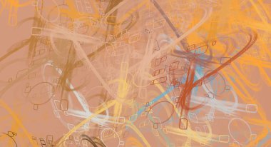 Soyut arka plan sanatı. 2D çizim. Etkileyici yağlı boya resim. Tuvalde fırça darbeleri. Modern sanat. Çok renkli arkaplan. Çağdaş sanat. İfade. Sanatsal dijital palet.