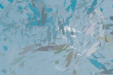 Soyut arka plan sanatı. 2D çizim. Etkileyici yağlı boya resim. Tuvalde fırça darbeleri. Modern sanat. Çok renkli arkaplan. Çağdaş sanat. İfade. Sanatsal dijital palet.