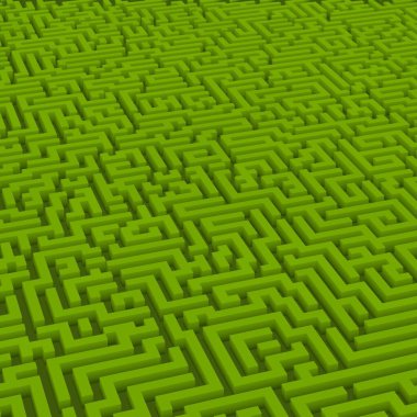 Renkli labirent arkaplanı, kopya alanı ile 3d illüstrasyon  