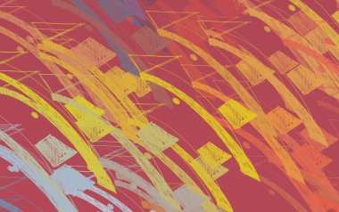 Soyut arka plan sanatı. 2D çizim. Etkileyici yağlı boya resim. Tuvalde fırça darbeleri. Modern sanat. Çok renkli arkaplan. Çağdaş sanat. İfade. Sanatsal dijital palet.