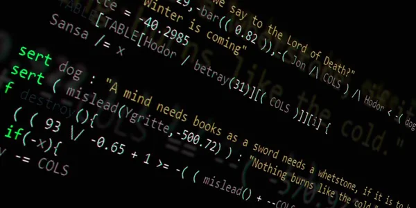 Programmiercode Für Softwareentwickler Abstraktes Modernes Virtuelles Computerskript Arbeit Des Software — Stockfoto