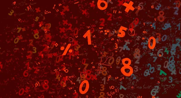 Математика Ілюстрація Абстрактний Фон Цифрами Пробіл Копіювання — стокове фото