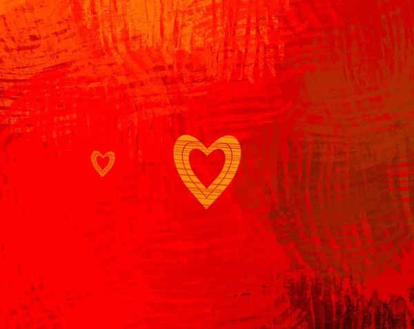Rezumat Valentine Fundal Artă Inimi Pânză Fundal Romantic Multicolor Arta — Fotografie, imagine de stoc