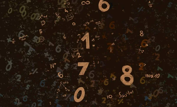 Математика Иллюстрация Абстрактный Фон Цифрами Пространство Копирования — стоковое фото