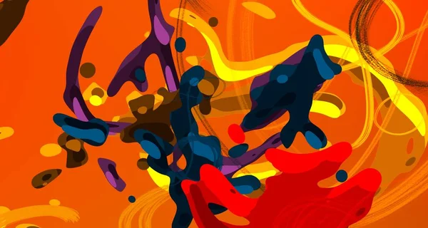 Abstrakt Bakgrundskonst Illustration Flerfärgad Bakgrund Samtida Konst Konstnärlig Digital Palett — Stockfoto