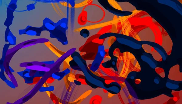 Arte Fundo Abstrata Ilustração Pinceladas Sobre Tela Cenário Multicolorido Arte — Fotografia de Stock