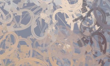 Soyut arka plan sanatı. 2D çizim. Etkileyici yağlı boya resim. Tuvalde fırça darbeleri. Modern sanat. Çok renkli arkaplan. Çağdaş sanat. İfade. Sanatsal dijital palet.