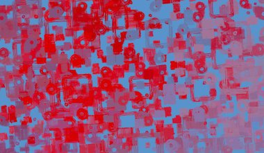 Soyut arka plan sanatı. 2D çizim. Etkileyici yağlı boya resim. Tuvalde fırça darbeleri. Modern sanat. Çok renkli arkaplan. Çağdaş sanat. İfade. Sanatsal dijital palet.