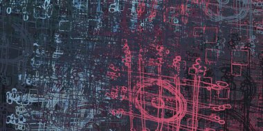 Soyut arka plan sanatı. 2D çizim. Etkileyici yağlı boya resim. Tuvalde fırça darbeleri. Modern sanat. Çok renkli arkaplan. Çağdaş sanat. İfade. Sanatsal dijital palet.