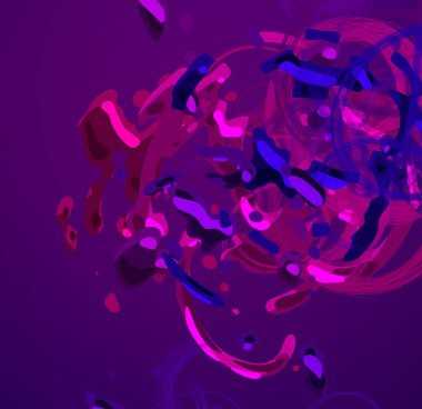 Soyut arka plan sanatı. 3 boyutlu illüstrasyon. Tuvalde fırça darbeleri. Çok renkli arkaplan. Çağdaş sanat. Sanatsal dijital palet.