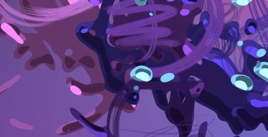 Soyut arka plan sanatı. 3 boyutlu illüstrasyon. Tuvalde fırça darbeleri. Çok renkli arkaplan. Çağdaş sanat. Sanatsal dijital palet.