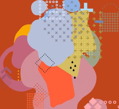 Soyut arka plan sanatı. 3 boyutlu illüstrasyon. Tuvalde fırça darbeleri. Çok renkli arkaplan. Çağdaş sanat. Sanatsal dijital palet.