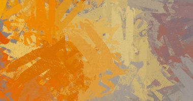 Soyut arka plan sanatı. 2D çizim. Etkileyici yağlı boya resim. Tuvalde fırça darbeleri. Modern sanat. Çok renkli arkaplan. Çağdaş sanat. İfade. Sanatsal dijital palet.