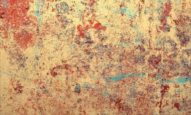 Soyut arka plan sanatı. 2D çizim. Etkileyici yağlı boya resim. Tuvalde fırça darbeleri. Modern sanat. Çok renkli arkaplan. Çağdaş sanat. İfade. Sanatsal dijital palet.