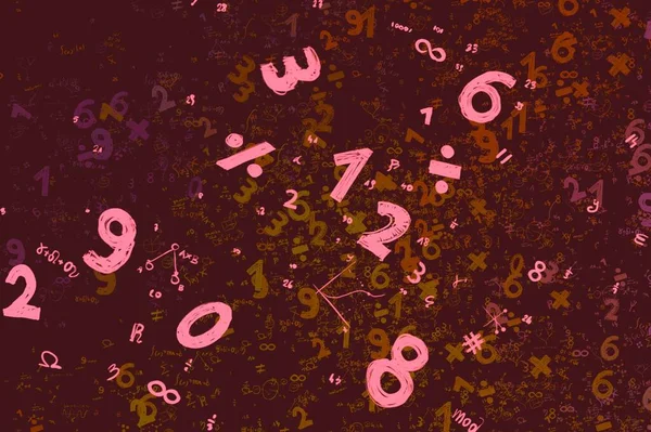 Matemática Ilustração Fundo Abstrato Com Números Espaço Cópia — Fotografia de Stock