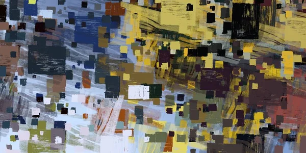 Art Fond Abstrait Illustration Expressive Peinture Huile Coups Pinceau Sur — Photo