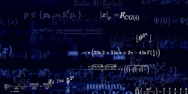 Sfondo Matematico Con Formule Illustrazione Senza Soluzione Continuità Modello Astratto — Foto Stock