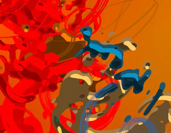 Artă Abstractă Fundal Ilustrație Perii Pânză Fundal Multicolor Arta Contemporană — Fotografie, imagine de stoc