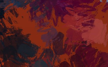 Soyut arka plan sanatı. 2D çizim. Etkileyici yağlı boya resim. Tuvalde fırça darbeleri. Modern sanat. Çok renkli arkaplan. Çağdaş sanat. İfade. Sanatsal dijital palet.