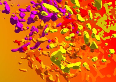 Soyut arka plan sanatı. 3 boyutlu illüstrasyon. Tuvalde fırça darbeleri. Çok renkli arkaplan. Çağdaş sanat. Sanatsal dijital palet.