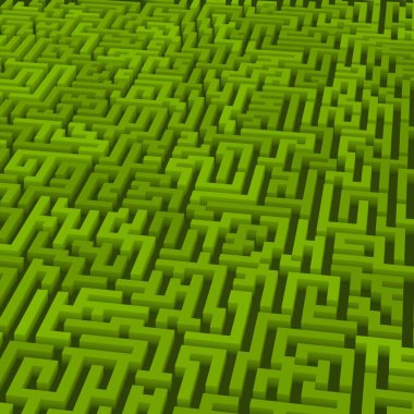 Renkli labirent arkaplanı, kopya alanı ile 3d illüstrasyon  