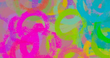 Soyut arka plan sanatı. 2D çizim. Etkileyici yağlı boya resim. Tuvalde fırça darbeleri. Modern sanat. Çok renkli arkaplan. Çağdaş sanat. İfade. Sanatsal dijital palet.