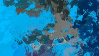 Soyut arka plan sanatı. 2D çizim. Etkileyici yağlı boya resim. Tuvalde fırça darbeleri. Modern sanat. Çok renkli arkaplan. Çağdaş sanat. İfade. Sanatsal dijital palet.