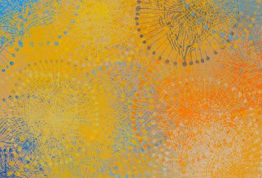 Soyut arka plan sanatı. 2D çizim. Etkileyici yağlı boya resim. Tuvalde fırça darbeleri. Modern sanat. Çok renkli arkaplan. Çağdaş sanat. İfade. Sanatsal dijital palet.