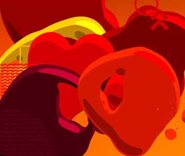 Soyut arka plan sanatı. 3 boyutlu illüstrasyon. Tuvalde fırça darbeleri. Çok renkli arkaplan. Çağdaş sanat. Sanatsal dijital palet.