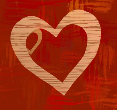 Soyut Sevgililer Günü arkaplan sanatı. Kalpler tuvalde. Çok renkli romantik bir fon. Çağdaş sanat. Sanatsal dijital palet.