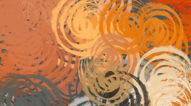 Soyut arka plan sanatı. 2D çizim. Etkileyici yağlı boya resim. Tuvalde fırça darbeleri. Modern sanat. Çok renkli arkaplan. Çağdaş sanat. İfade. Sanatsal dijital palet.