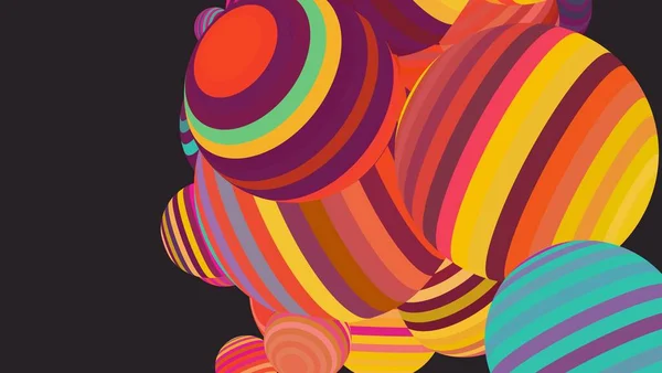 Abstrakcyjne Tło Ilustracja Kolorowymi Balonami Sztuka Współczesna Artystyczna Paleta Cyfrowa — Zdjęcie stockowe