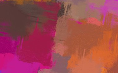 Soyut arka plan sanatı. 2D çizim. Etkileyici yağlı boya resim. Tuvalde fırça darbeleri. Modern sanat. Çok renkli arkaplan. Çağdaş sanat. İfade. Sanatsal dijital palet.