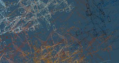 Soyut arka plan sanatı. 2D çizim. Etkileyici yağlı boya resim. Tuvalde fırça darbeleri. Modern sanat. Çok renkli arkaplan. Çağdaş sanat. İfade. Sanatsal dijital palet.