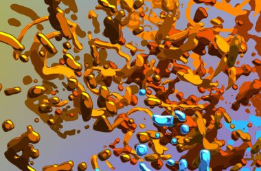 Soyut arka plan sanatı. 3 boyutlu illüstrasyon. Çok renkli arkaplan. Çağdaş sanat. Sanatsal dijital palet.