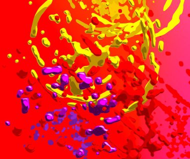 Soyut arka plan sanatı. 3 boyutlu illüstrasyon. Tuvalde fırça darbeleri. Çok renkli arkaplan. Çağdaş sanat. Sanatsal dijital palet.