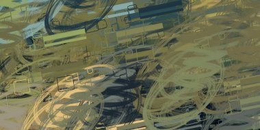 Soyut arka plan sanatı. 2D çizim. Etkileyici yağlı boya resim. Tuvalde fırça darbeleri. Modern sanat. Çok renkli arkaplan. Çağdaş sanat. İfade. Sanatsal dijital palet.