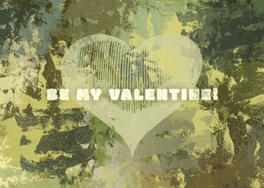 Soyut Sevgililer Günü arkaplan sanatı. Kalpler tuvalde. Çok renkli romantik bir fon. Çağdaş sanat. Sanatsal dijital palet.