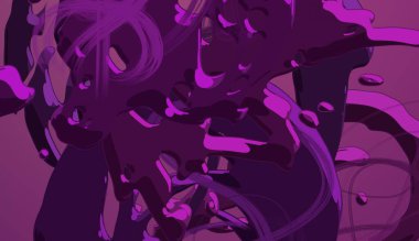 Soyut arka plan sanatı. 3 boyutlu illüstrasyon. Tuvalde fırça darbeleri. Çok renkli arkaplan. Çağdaş sanat. Sanatsal dijital palet.