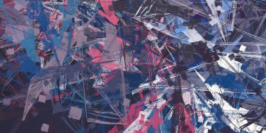 Soyut arka plan sanatı. 2D çizim. Etkileyici yağlı boya resim. Tuvalde fırça darbeleri. Modern sanat. Çok renkli arkaplan. Çağdaş sanat. İfade. Sanatsal dijital palet.