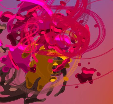 Soyut arka plan sanatı. 3 boyutlu illüstrasyon. Çok renkli arkaplan. Çağdaş sanat. Sanatsal dijital palet.