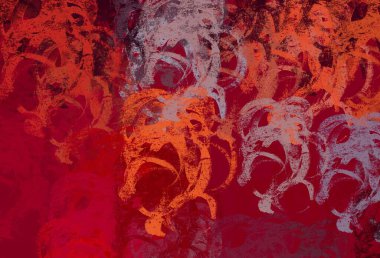 Soyut arka plan sanatı. 2D çizim. Etkileyici yağlı boya resim. Tuvalde fırça darbeleri. Modern sanat. Çok renkli arkaplan. Çağdaş sanat. İfade. Sanatsal dijital palet.