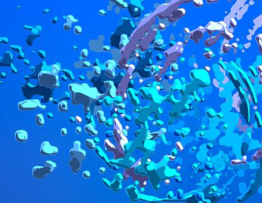 Soyut arka plan sanatı. 3 boyutlu illüstrasyon. Tuvalde fırça darbeleri. Çok renkli arkaplan. Çağdaş sanat. Sanatsal dijital palet.