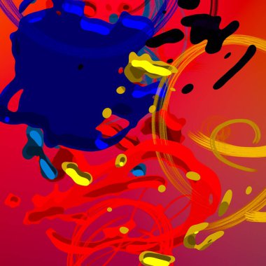 Soyut arka plan sanatı. Etkileyici yağlı boya resim. Tuvalde fırça darbeleri. Modern sanat. Çok renkli arkaplan. Çağdaş sanat. İfade. Sanatsal dijital palet.