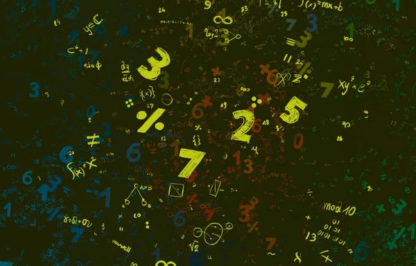 Matemática Ilustração Fundo Abstrato Com Números Espaço Cópia — Fotografia de Stock