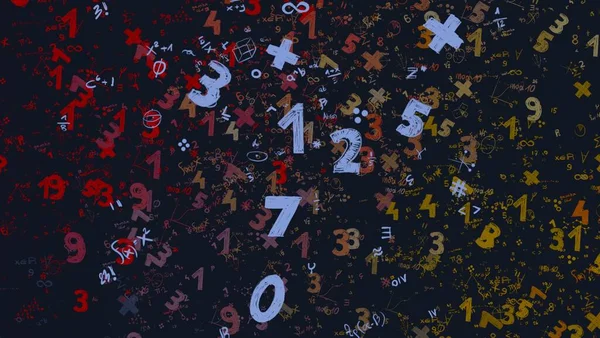 Matemática Ilustração Fundo Abstrato Com Números Espaço Cópia — Fotografia de Stock