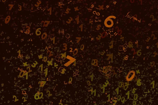 Matematica Illustrazione Sfondo Astratto Con Numeri Copiare Spazio — Foto Stock