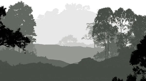 Abstraktní Mlhavé Hory Krajina Kopírovacím Prostorem Přírodní Pozadí — Stock fotografie