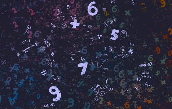 Math Ilustración Abstract Background Numbers Copy Space — Foto de Stock