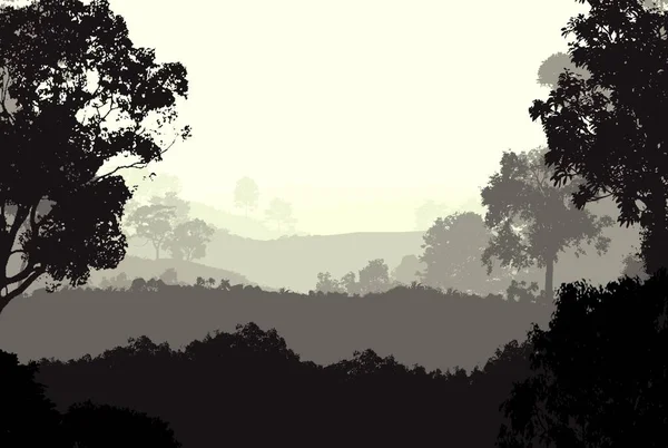 Paysage Abstrait Montagnes Brumeuses Avec Espace Copie Fond Naturel — Photo